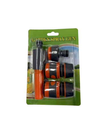 Σετ πιστόλι και ταχυσύνδεσμοι για λάστιχο ποτίσματος - 4pcs