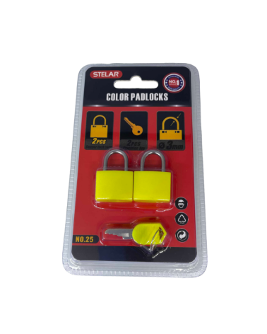 Σετ λουκέτα κοντά - 2pcs - 3mm - STELAR - TKS23 - 2pcs - 586981 - Yellow