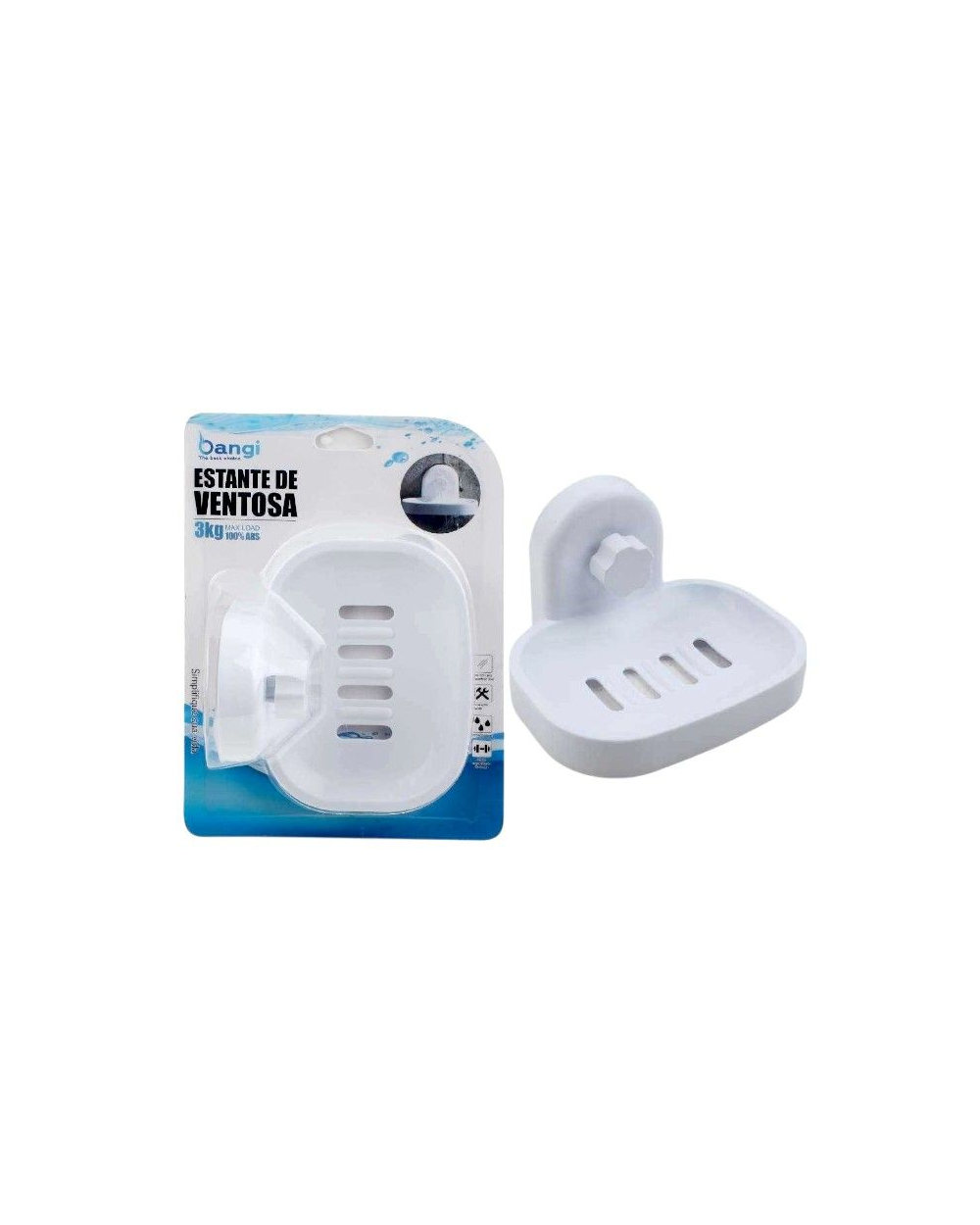 Επιτοίχια σαπουνοθήκη μπάνιου με βεντούζα