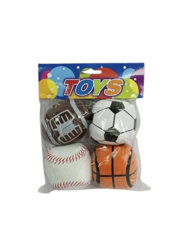 Σετ μαλακά μπαλάκια παιχνιδιού - No.2.5 - 4pcs - 0648-37