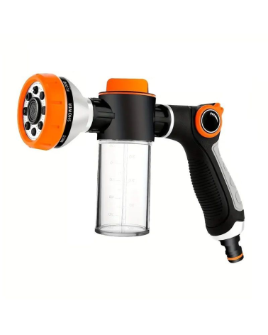 Πιστόλι ποτίσματος για λάστιχο με δοχείο σαπουνιού - 8in1 - 6202