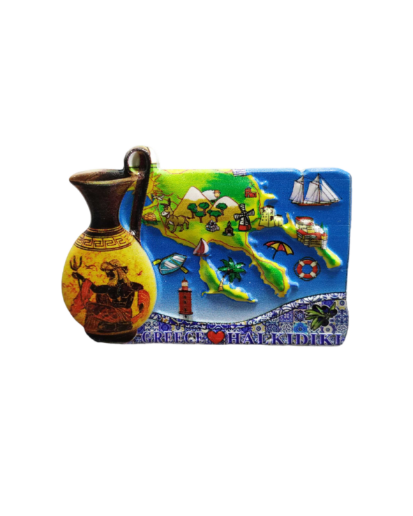 Tουριστικό μαγνητάκι Souvenir – Σετ 12pcs - Resin Magnet - Chalkidiki
