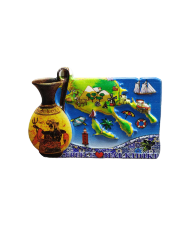 Tουριστικό μαγνητάκι Souvenir – Σετ 12pcs - Resin Magnet - Chalkidiki