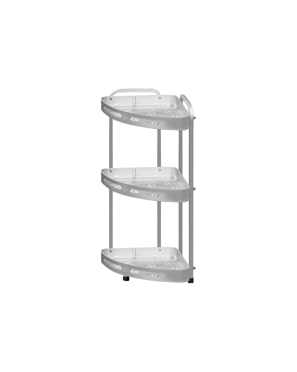 Μεταλλική ραφιέρα μπάνιου τριώροφη γωνιακή - CW1001B3-3 - 521483 - Silver