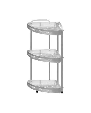 Μεταλλική ραφιέρα μπάνιου τριώροφη γωνιακή - CW1001B3-3 - 521483 - Silver