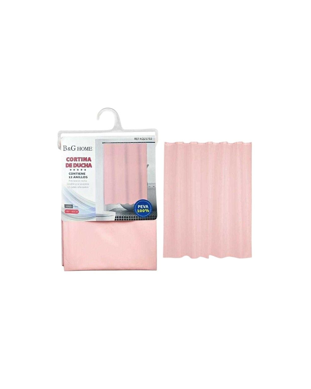 Κουρτίνα μπάνιου - Light Pink - 1.8x1.8m
