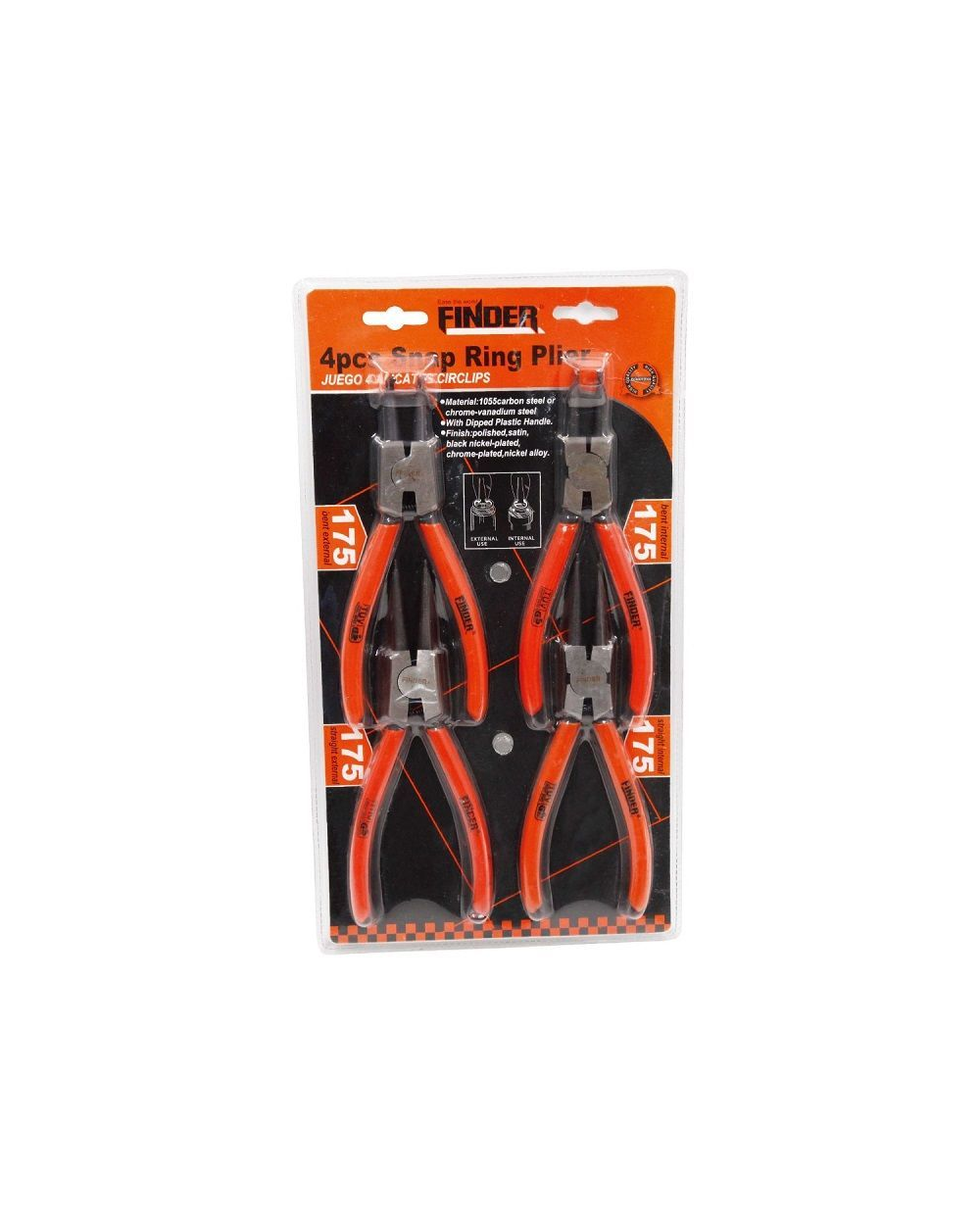 Σετ πένσες ασφαλειών - 4pcs - 175mm/7" - Finder