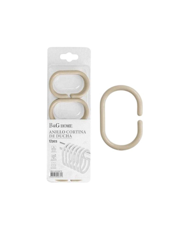 Κρίκοι κουρτίνας μπάνιου - Beige