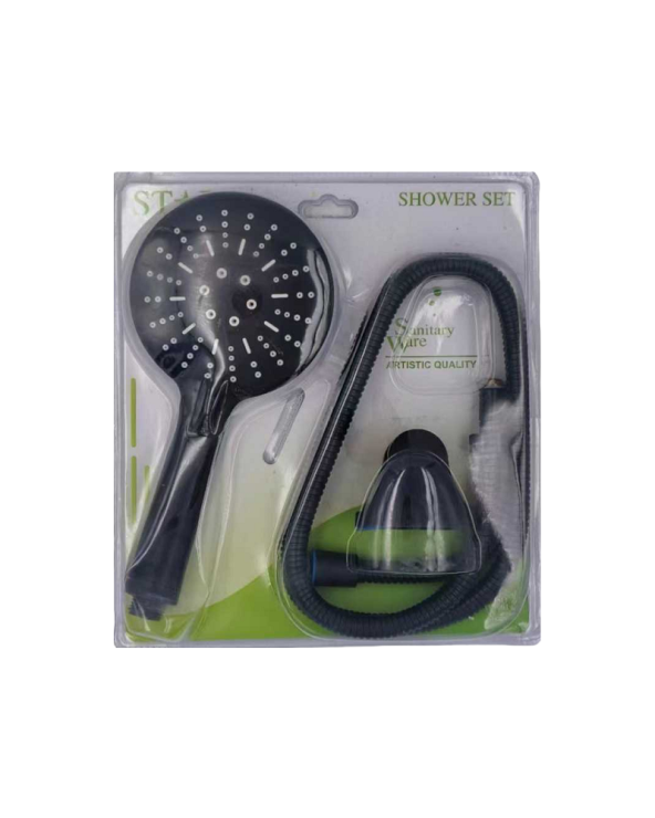 Τηλέφωνο ντους με σπιράλ και επιλογές πίεσης - 1.5m - Black