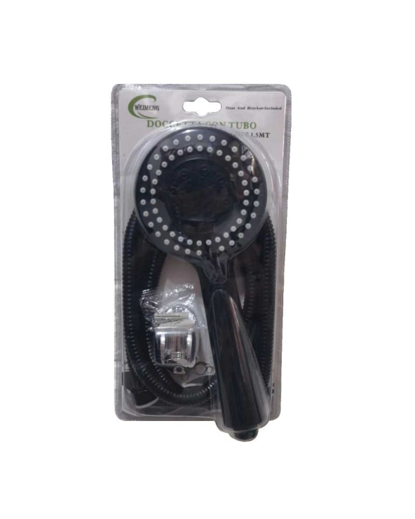 Τηλέφωνο ντους με σπιράλ και επιλογές πίεσης - Μαύρο - 1.5m