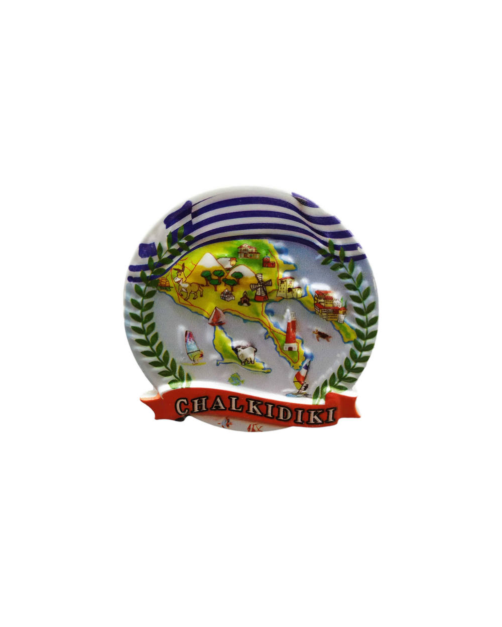 Tουριστικό μαγνητάκι Souvenir – Σετ 12pcs - Resin Magnet - Chalkidiki