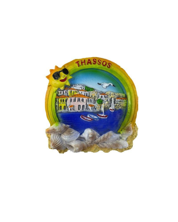 Tουριστικό μαγνητάκι Souvenir – Σετ 12pcs - Resin Magnet - Thassos - 678125