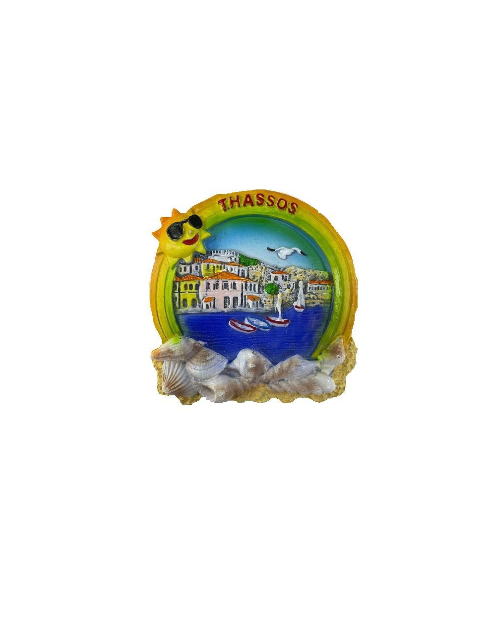 Tουριστικό μαγνητάκι Souvenir – Σετ 12pcs - Resin Magnet - Thassos - 678125