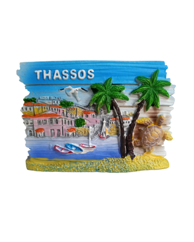 Tουριστικό μαγνητάκι Souvenir – Σετ 12pcs - Resin Magnet - Thassos