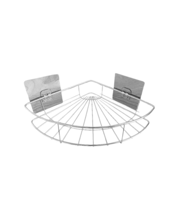 Επιτοίχιο γωνιακό ράφι μπάνιου μεταλλικό