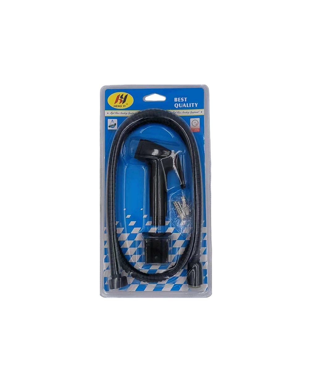 Πιστόλι ντουζιέρας με διακόπτη και σπιράλ - 1.2m - Black