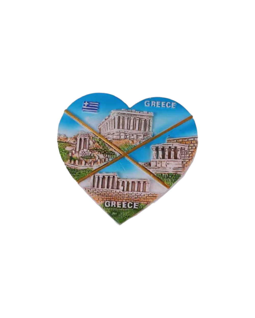 Tουριστικό μαγνητάκι Souvenir – Σετ 12pcs - Resin Magnet - Greece