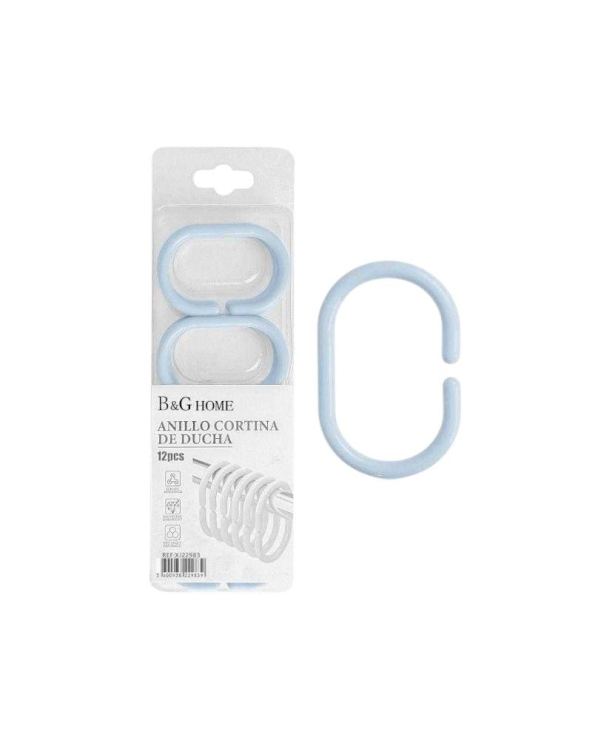 Κρίκοι κουρτίνας μπάνιου - Light Blue