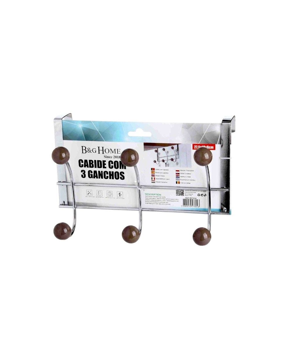 Μεταλλική κρεμάστρα πόρτας 3 θέσεων