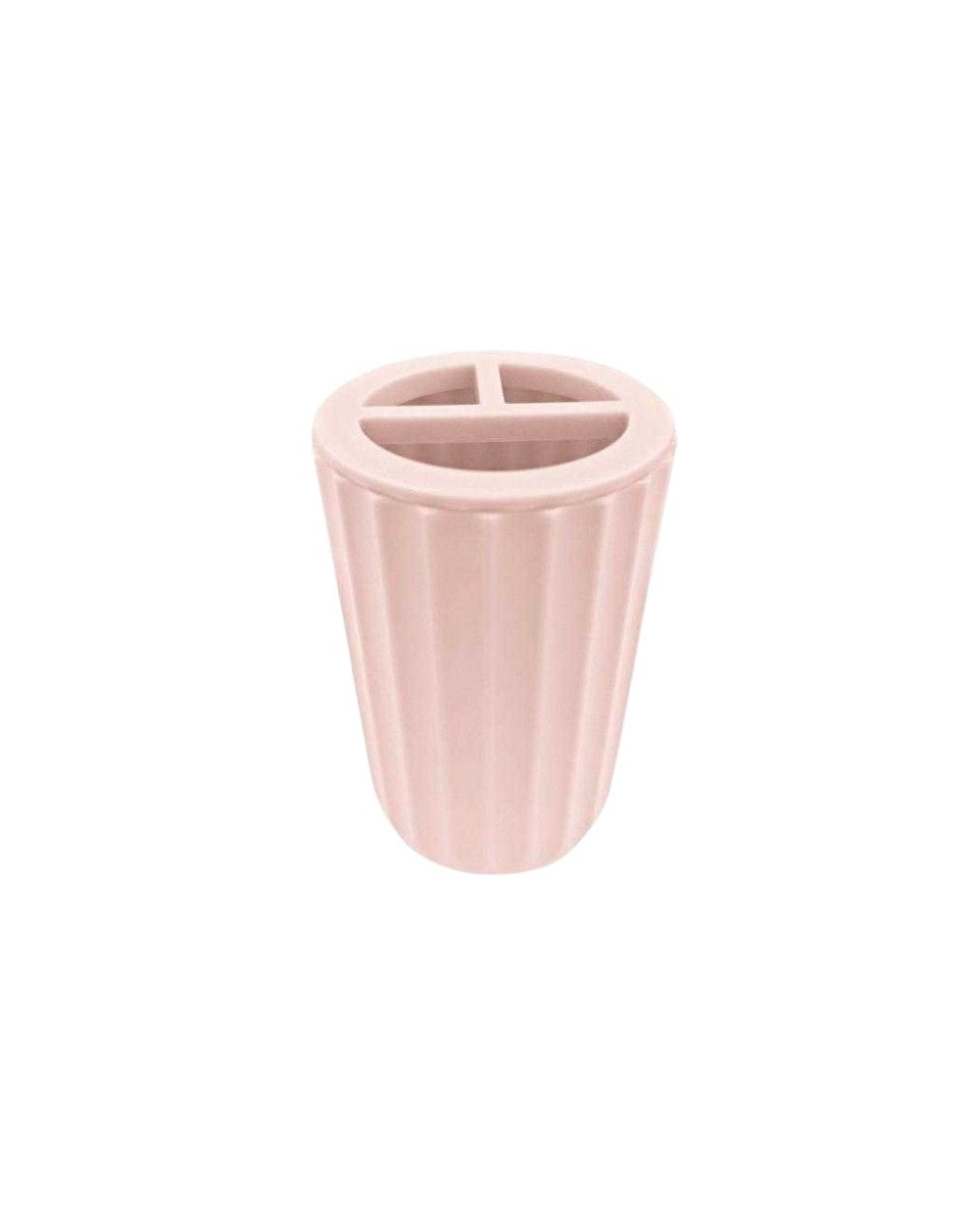 Θήκες οδοντόβουρτσας πλαστικές σε σετ 5Χ - Light Pink