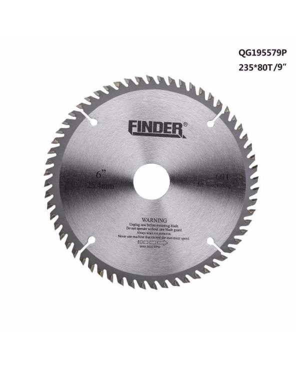 Δίσκος κοπής ξύλου - TCT - 9"" - Φ235 - 80T - Finder
