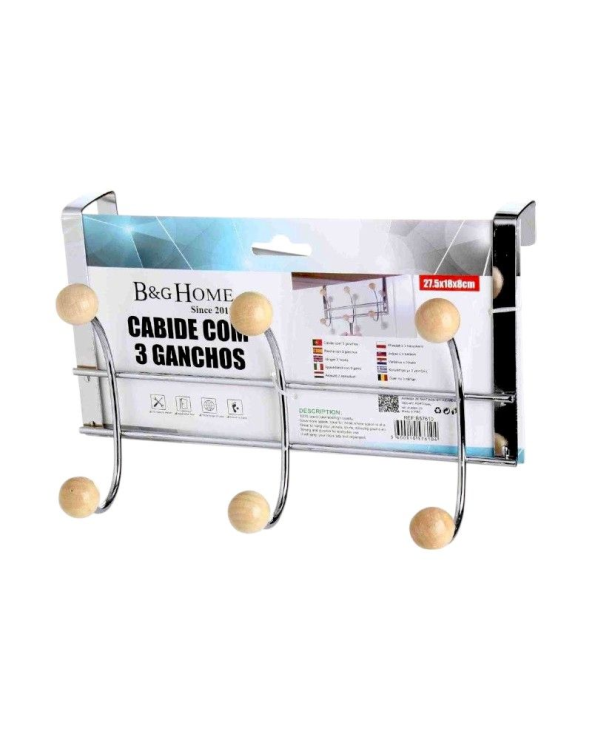 Μεταλλική κρεμάστρα πόρτας 3 θέσεων