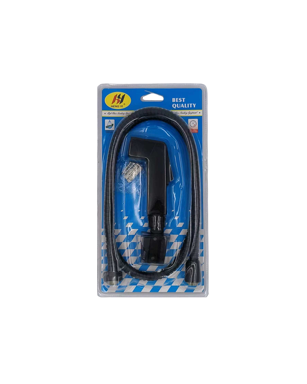 Πιστόλι ντουζιέρας με διακόπτη και σπιράλ - 1.2m - Black