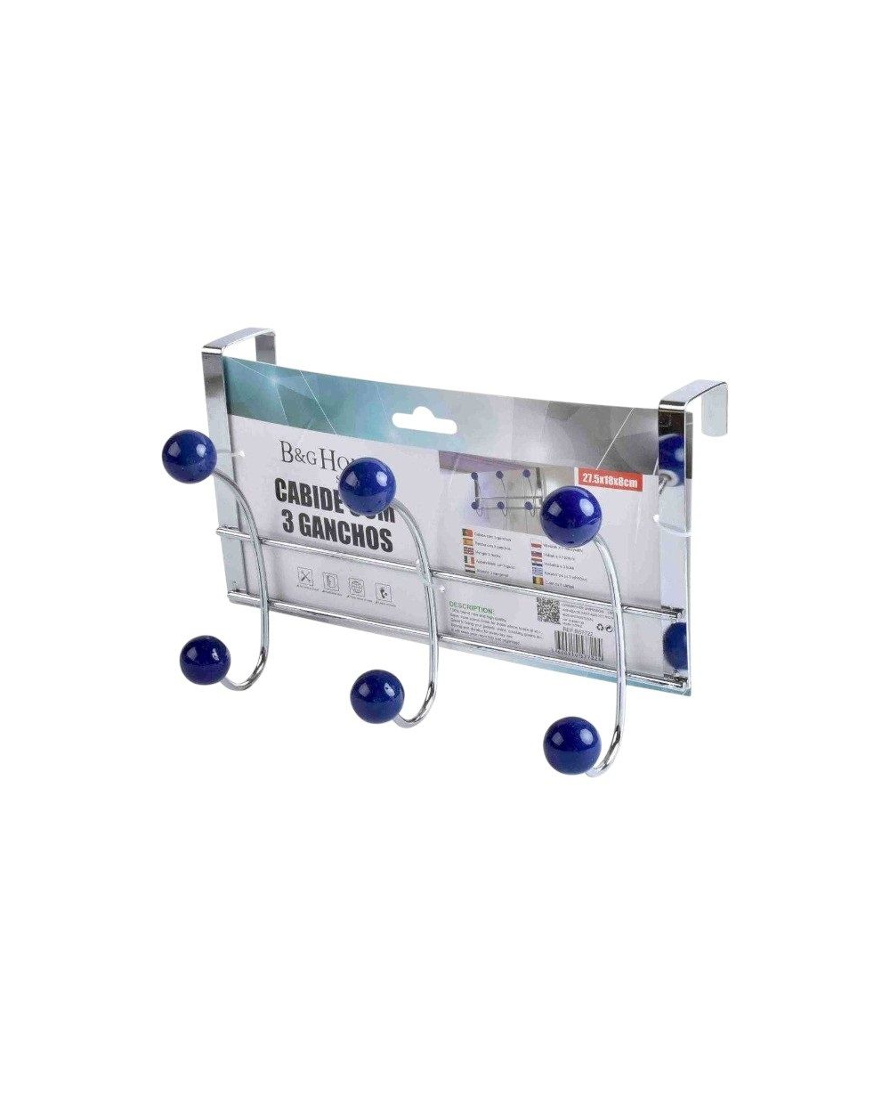 Μεταλλική κρεμάστρα πόρτας 3 θέσεων - OLD-6301