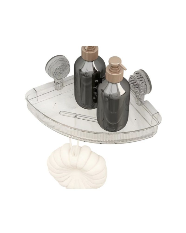 Επιτοίχιο γωνιακό ράφι μπάνιου πλαστικό - 4105