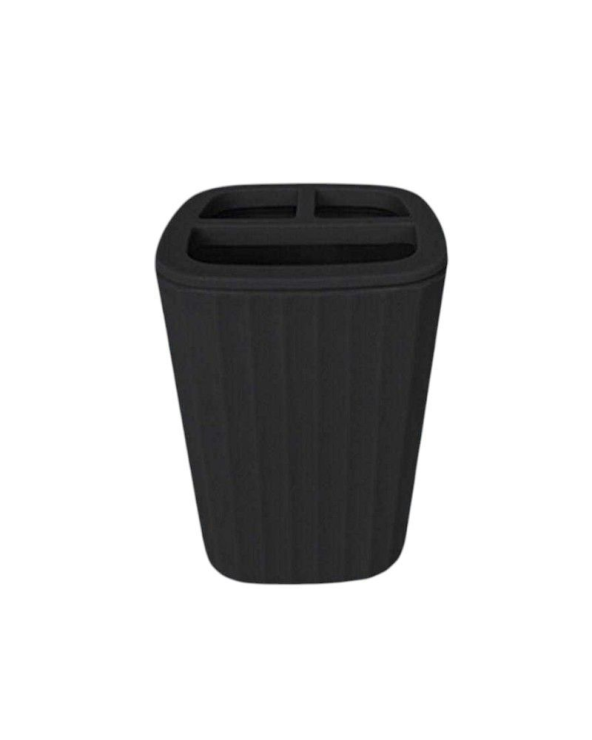 Θήκες οδοντόβουρτσας πλαστικές σε σετ 5Χ - Black