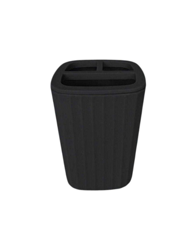 Θήκες οδοντόβουρτσας πλαστικές σε σετ 5Χ - Black