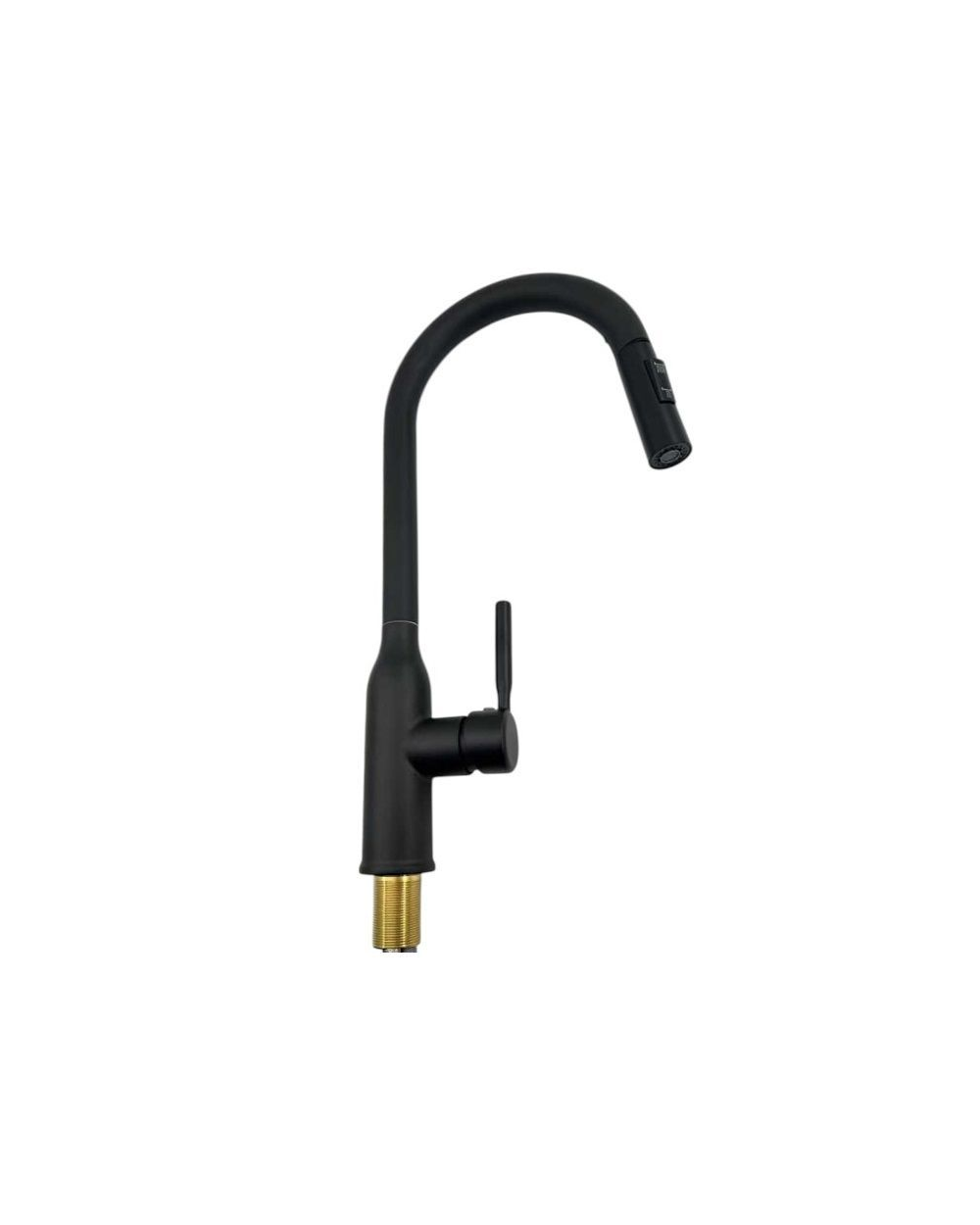 Μπαταρία βρύσης κουζίνας με επεκτεινόμενη κεφαλή - Black