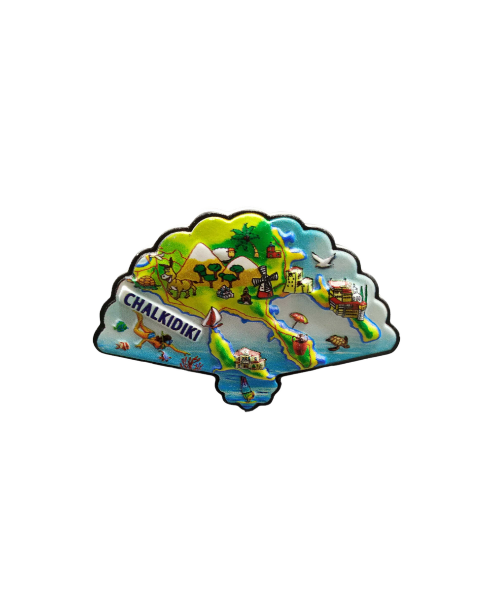 Tουριστικό μαγνητάκι Souvenir – Σετ 12pcs - Resin Magnet - Chalkidiki