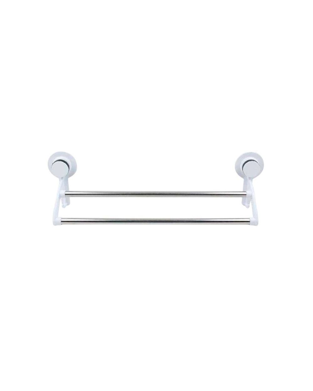 Κρεμάστρα πετσέτας μπάνιου διπλή ράγα με βεντούζες - 59cm