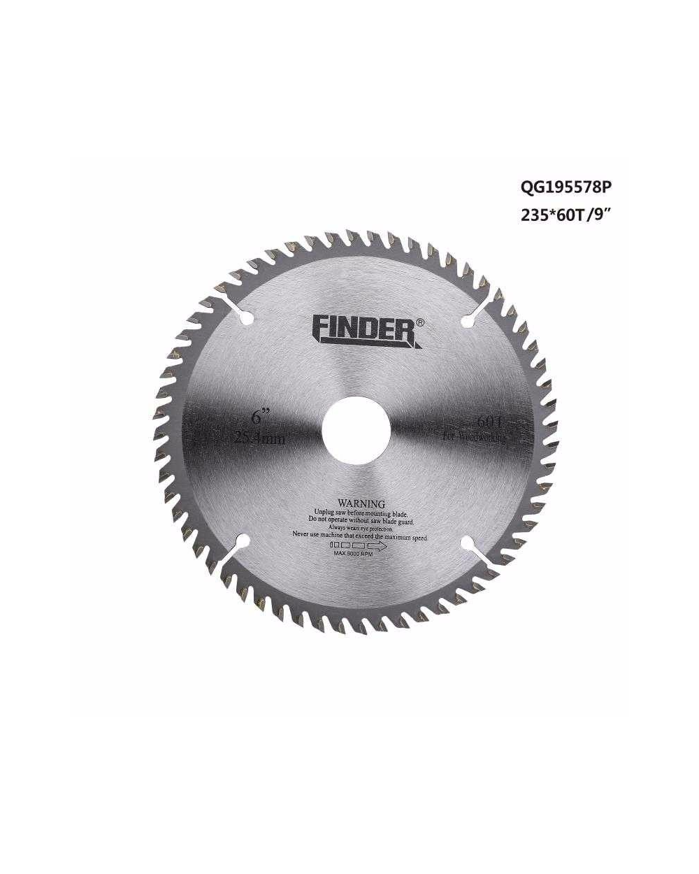 Δίσκος κοπής ξύλου - TCT - 9"" - Φ235 - 60T - Finder