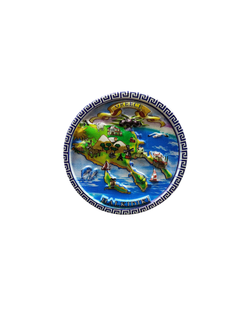 Tουριστικό μαγνητάκι Souvenir – Σετ 12pcs - Resin Magnet - Chalkidiki