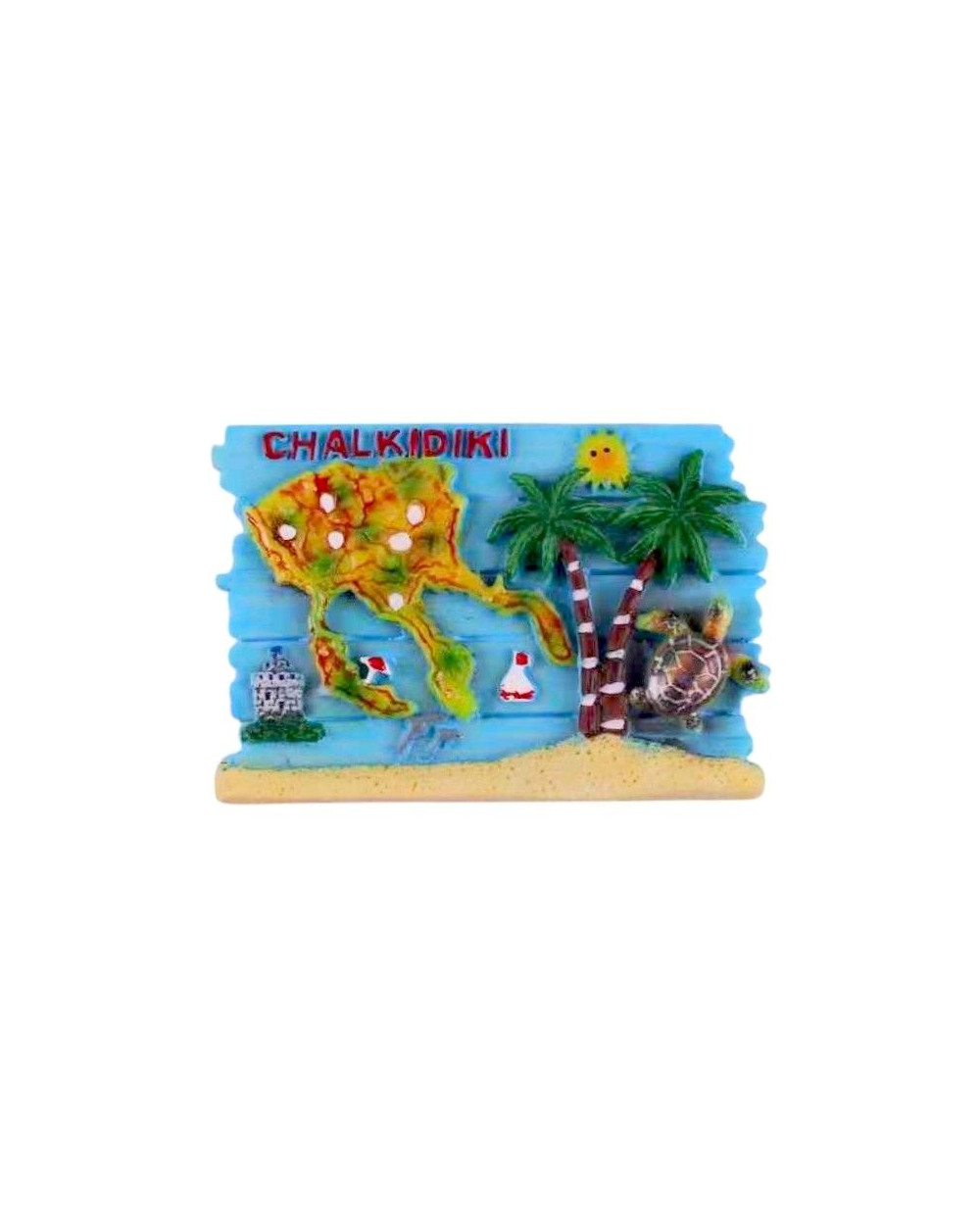Tουριστικό μαγνητάκι Souvenir – Σετ 12pcs - Resin Magnet - Chalkidiki
