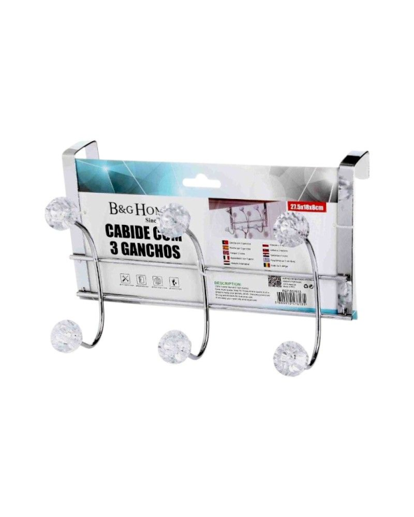 Μεταλλική κρεμάστρα πόρτας 3 θέσεων