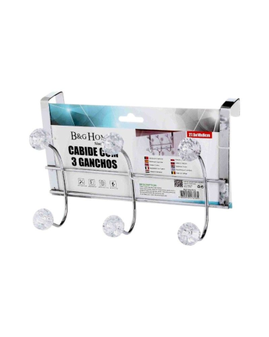 Μεταλλική κρεμάστρα πόρτας 3 θέσεων