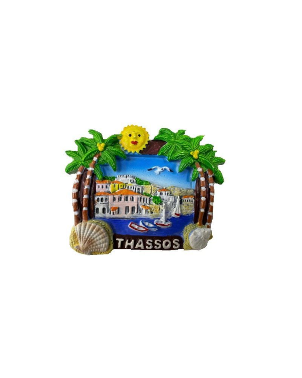 Tουριστικό μαγνητάκι Souvenir – Σετ 12pcs - Resin Magnet - Thassos - 678127