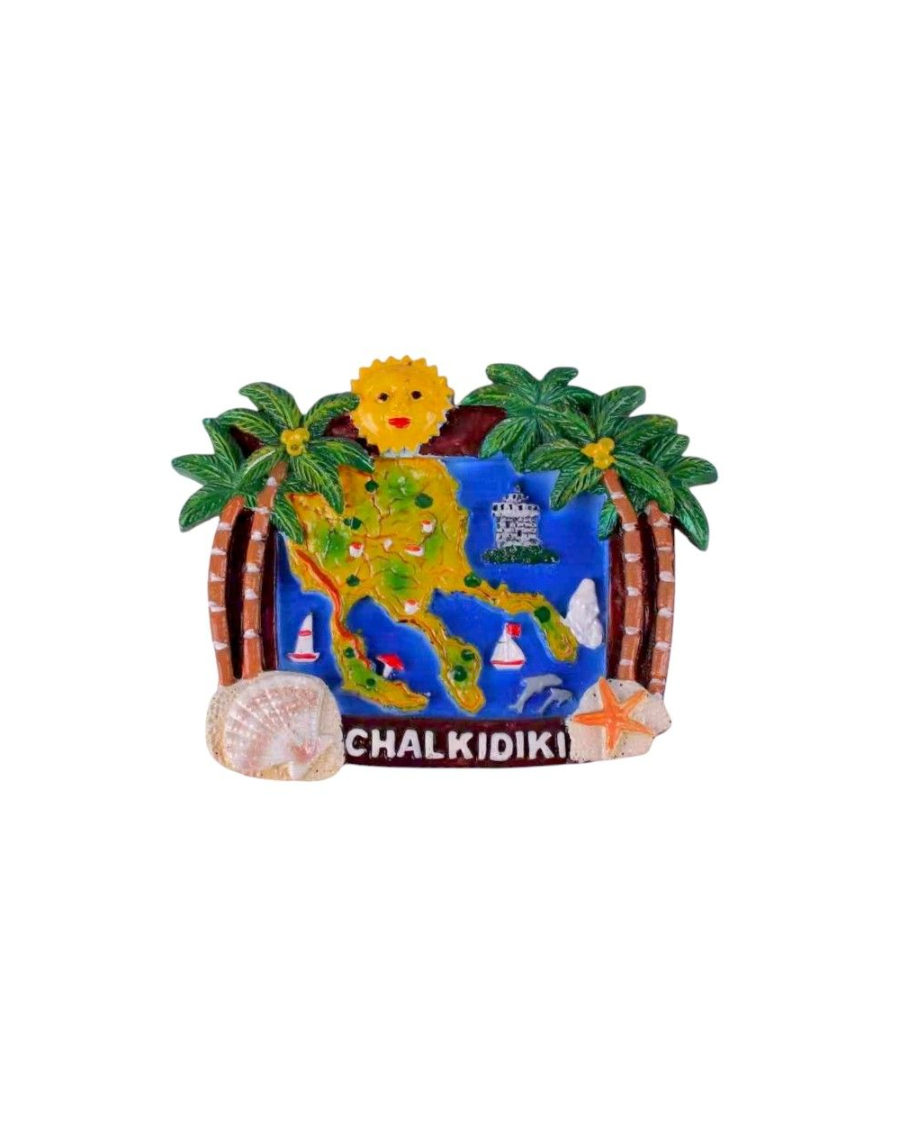 Tουριστικό μαγνητάκι Souvenir – Σετ 12pcs - Resin Magnet - Chalkidiki