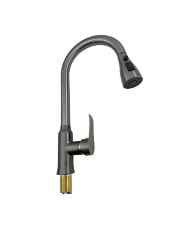 Μπαταρία βρύσης κουζίνας με επεκτεινόμενη κεφαλή - Grey