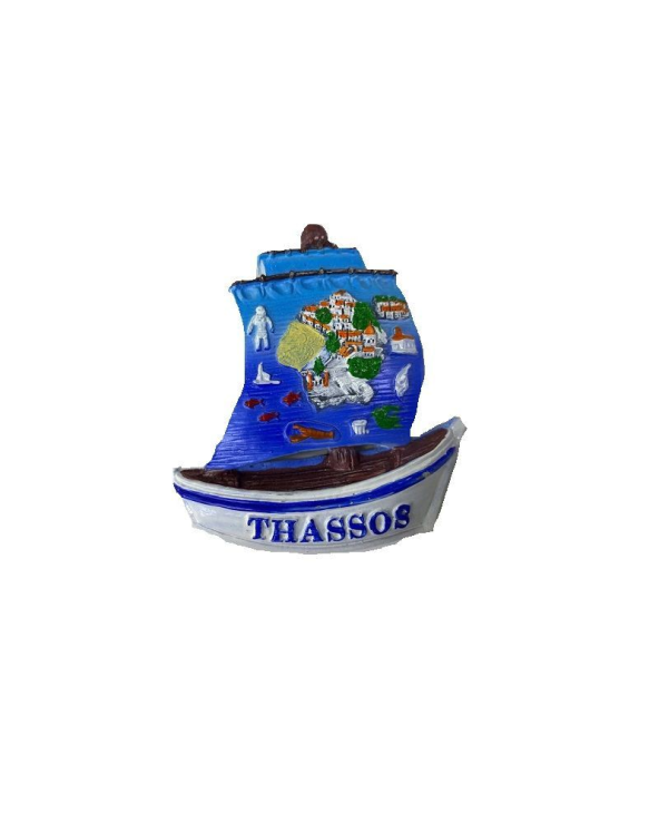 Tουριστικό μαγνητάκι Souvenir – Σετ 12pcs - Resin Magnet - Thassos - 678132