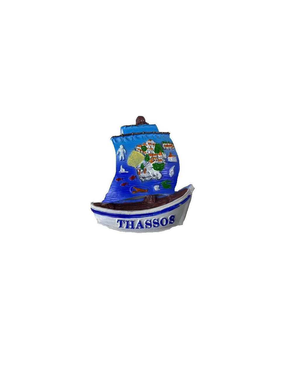 Tουριστικό μαγνητάκι Souvenir – Σετ 12pcs - Resin Magnet - Thassos - 678132