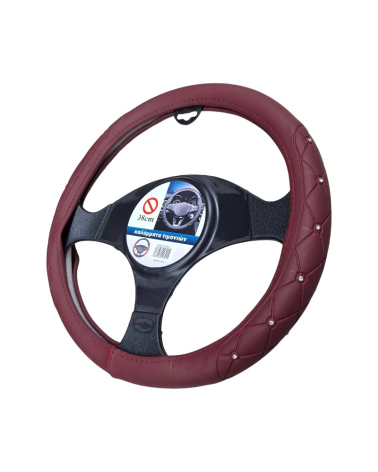 Κάλυμμα τιμονιού αυτοκινήτου - SMZ-1 - 123015 - Dark Red