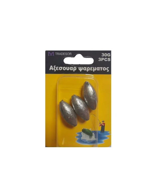 Βαρίδια αλιείας - 30gr - 3pcs