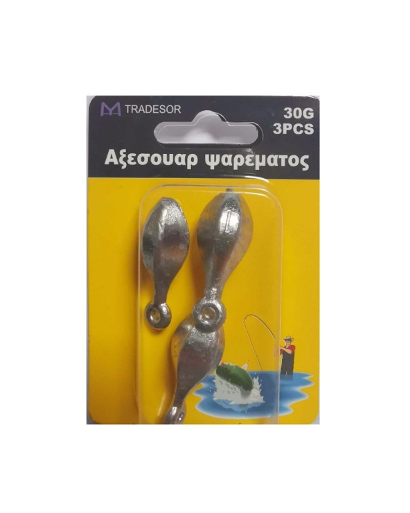 Βαρίδια αλιείας με θηλιά - 30gr - 3pcs