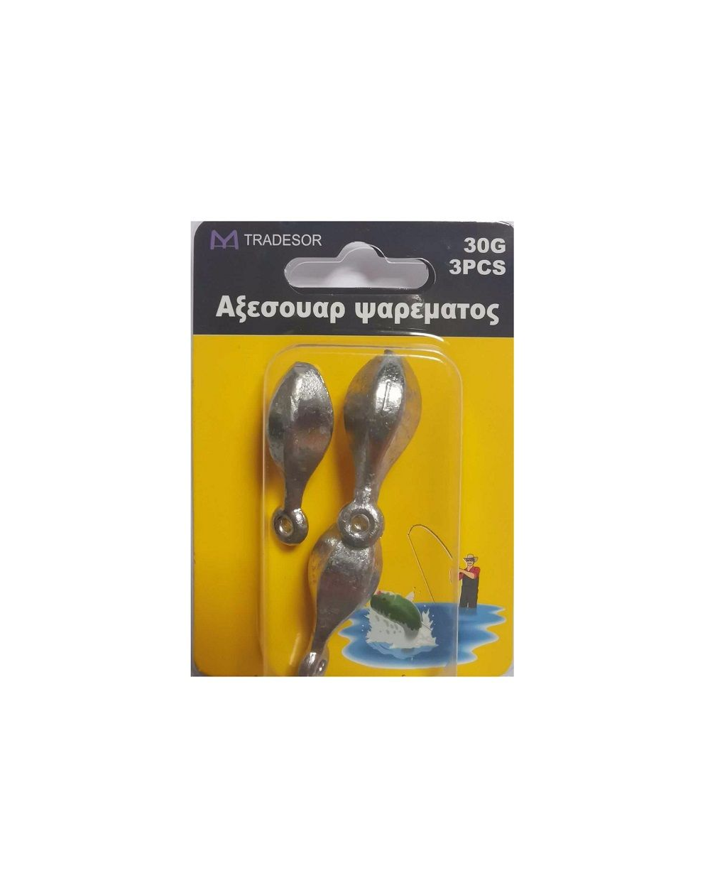 Βαρίδια αλιείας με θηλιά - 30gr - 3pcs