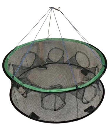 Πτυσσόμενη παγίδα ψαρέματος - Κιούρτος με 6 εισόδους - 60x26cm