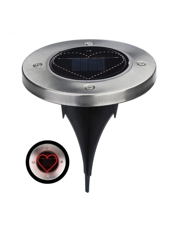Ηλιακό φωτιστικό κήπου LED με σχέδιο - Καρφωτό - 4pcs - Red